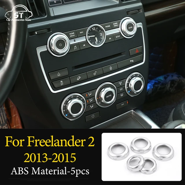 Car Steering Wheel,AC Vent Outlet Knob,Door Handle,Cover Trim,ABS Chrome,For LandRover Freelander 2 2007-2015 Interior Accessory 2