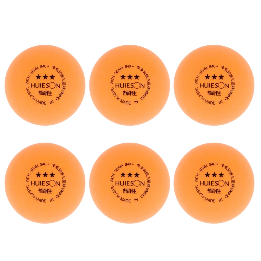6Pcs 40mm 3-Star Premium Ping Pong Balls Advanced Training Table Tennis Ball