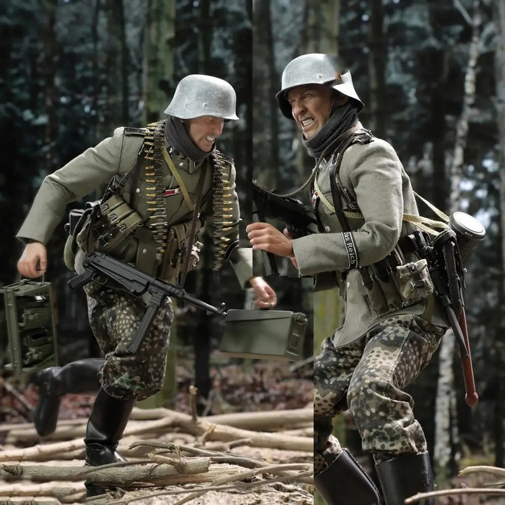 1" Военная фигурка D80131 модель игрушки 1/6 Второй мировой войны немецкая фигурка солдата машина MG42 пунер с ужасной головой для фанатов