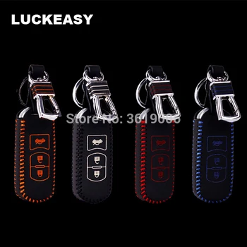 

LUCKEASY High-quality Smart Key Keyless Remote Entry Fob Case Cover with Key Chain For Mazda 3 Axela atenza CX-5 CX-7