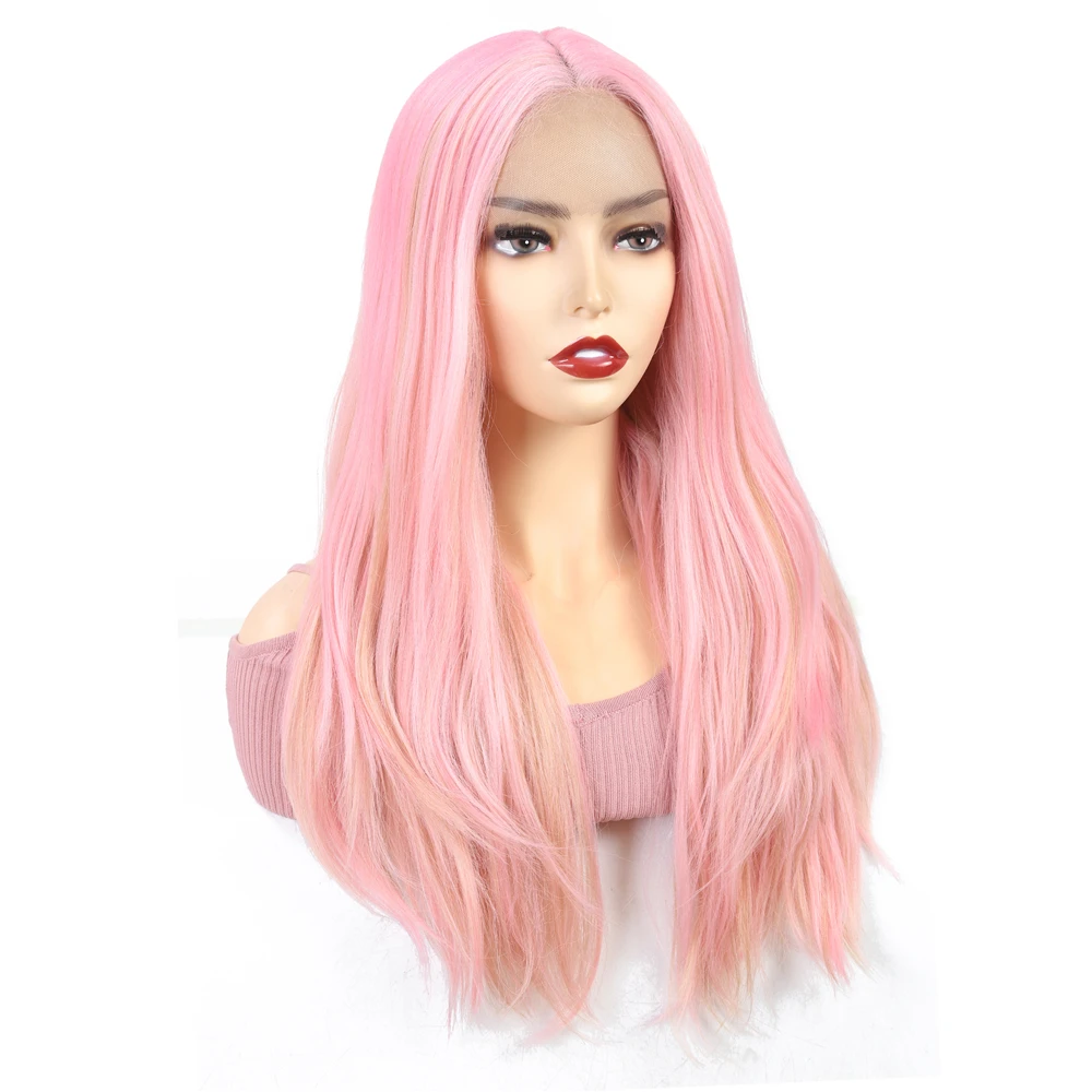 Синтетические парики розовый светлые крест волосы на кружеве парик для Для