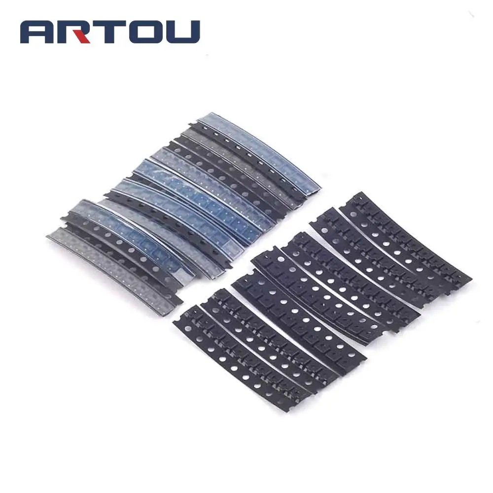 SMD транзисторный набор, 15Values* 10 шт. = 150 шт., S9012 S9014 S8050 BAV99 MMBT3904 MMBT3906 MMBT4401 MMBT4403