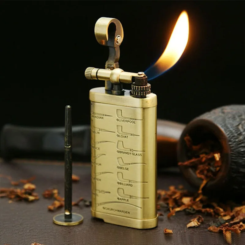 Новинка оригинальная винтажная латунная газовая зажигалка JF индивидуальный