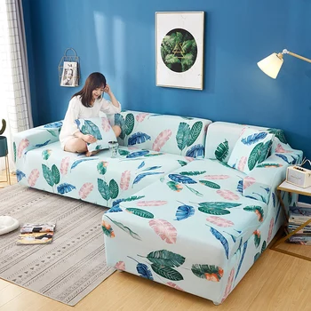 

Elastic Sofa Cover Cotton Couch Cover Sofa Covers for Living Room (Must Order 2pieces) to fit for Corner Sofa