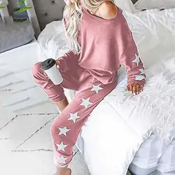 De Pijama Holgado, Ropa De Casa De Manga Larga, Conjunto De Pijama Para Mujer De Conjunto
