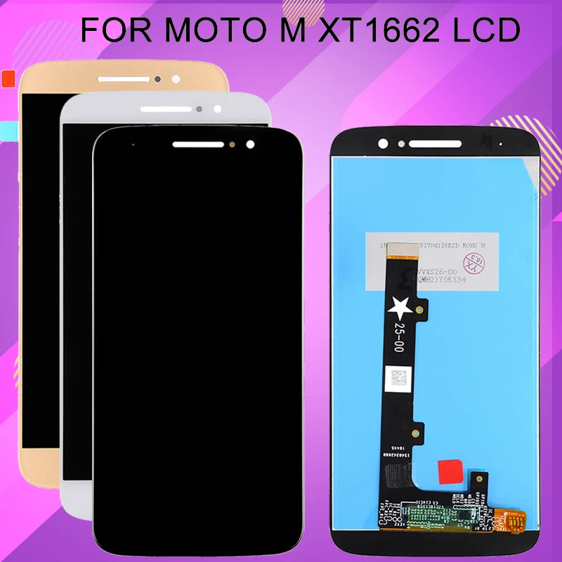 

Catteny For MotoRola Moto M Xt1663 LCD Display With Touch Screen Digitizer Assembly 5.5" Replacement Xt1662 Lcd Free Shipping