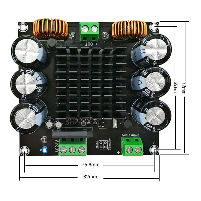 XH M253 tda8954 го ядра BTL режим HIFI класс 420 Вт Высокая мощность моно цифровой усилитель