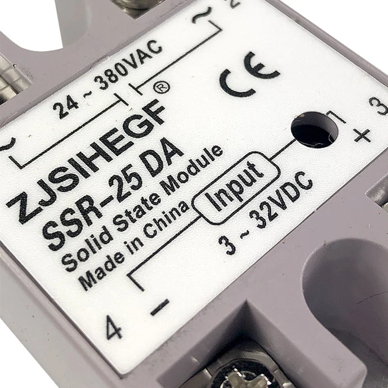 SSR-25DA твердотельное реле 25А модуль 3-32 В DC вход 24-380 В AC SSR 25DA реле для температурного контроллера