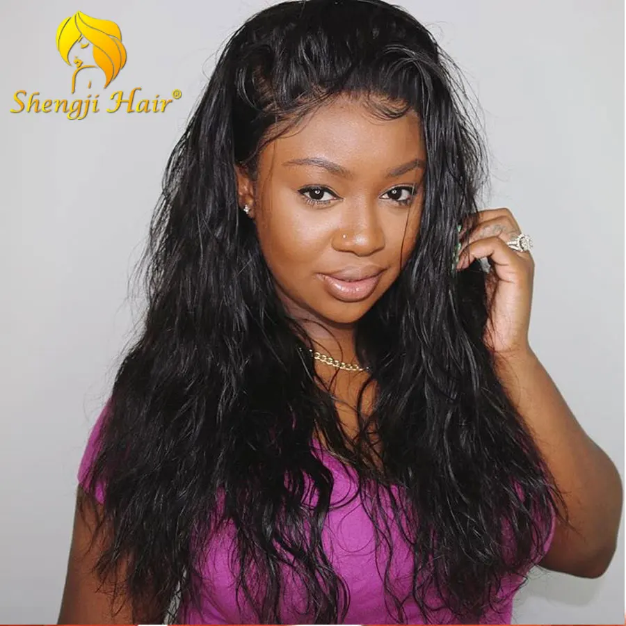 

SHENGJI Pre Plucked 360 Lace Frontal Wigs With Baby Hair Brazilian Remy Human Hair Curly Lace Wig For Black Women Bleached Knots