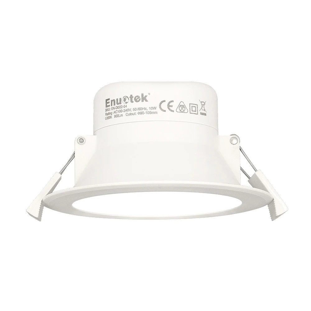 1 Lamp Cool White 10 Вт светодиодный встраиваемый потолочный светильник 3000K теплый белый вырез 90-105 мм AC100~ 240 В IP44 влагостойкий - Испускаемый цвет: 1 Lamp Cool White