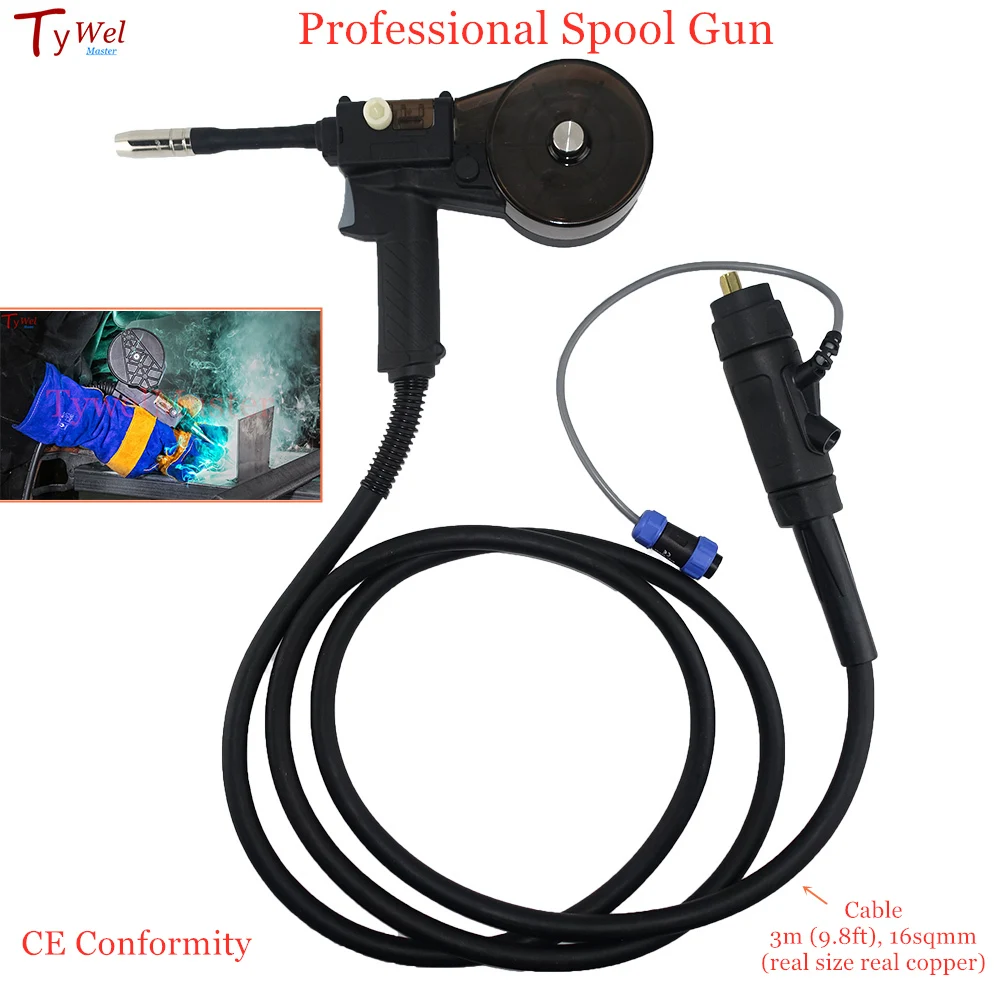 

Professional Spool Gun MIG Welder Torch 3m 15AK Consumable for Aluminum Gasless Steel Wire Welding Machine