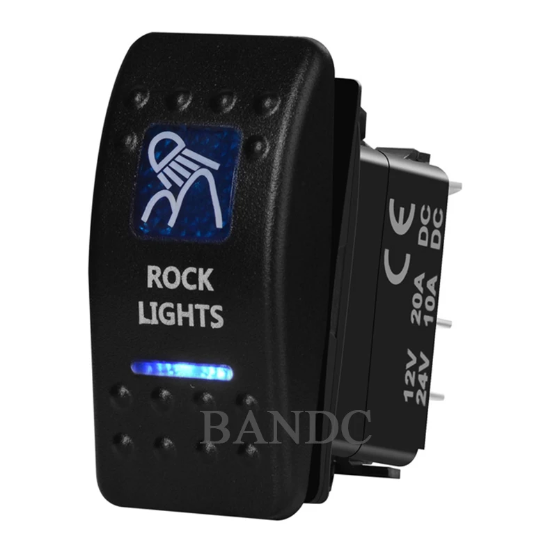 

Car Boat ROCK LIGHT Rocker Switch 5P On-Off Dual Blue Led Lamp for ARB Carling Narva 4x4 Style, Auto Parts, 12V 24V