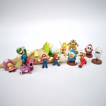 

8pcs no repeat 4-5cm Japanese cartoon super mario action figure doll cartoon kids PVC gift model toy