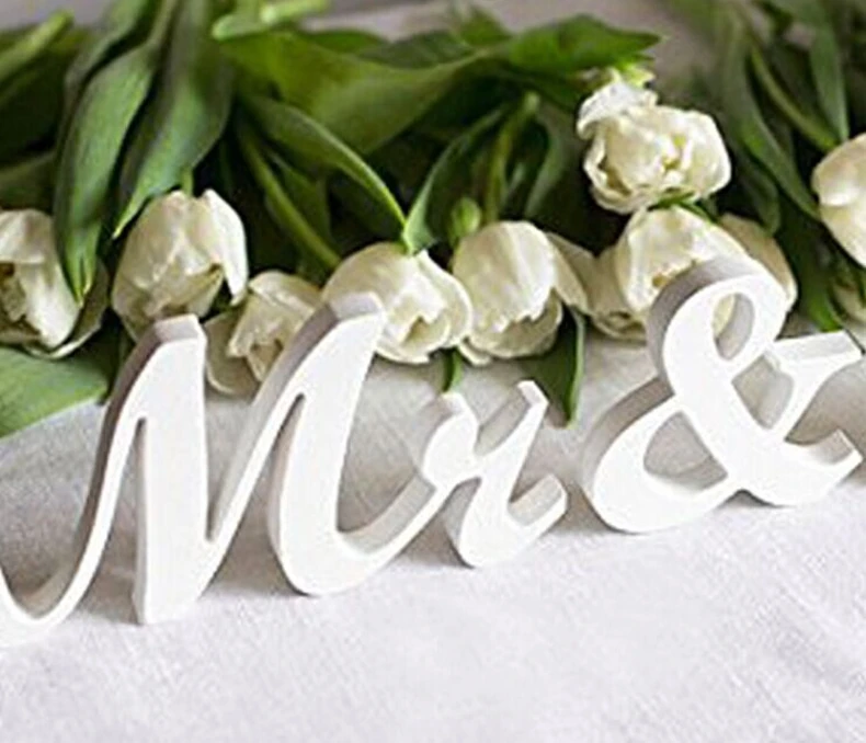 Деревянные английские буквы Mr& Mrs белые и черные декоративные для создания свадебного украшения деревянные буквы украшения реквизит для фотографий