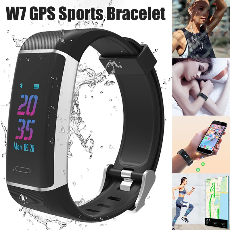 Gps Smartwatch Фитнес браслет часы слежения монитор Водонепроницаемый Шагомер WIF66
