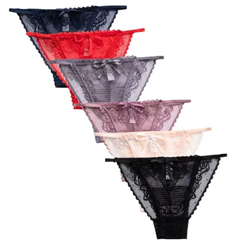 

sexy women lingerie lace underwear bra set lenceria нижнее белье 6PC New Fashion Sexy Lace Brief Underpant Sleepwear G-thing h4