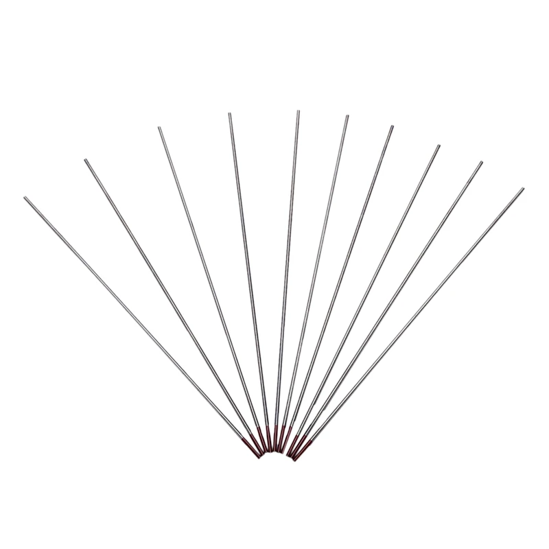 

10Pcs Red Color Code 1.6x150 Thorium Tungsten Electrode Head Tungsten Needle/Rod For Welding Machine