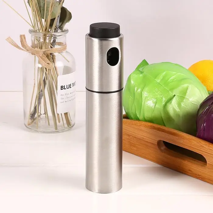 

Free Shipping Stainless Steel Spray Oil Bottle For Kitchen Grilling Cylindrical Tool Baking Oil, Water Kitchen,tool for cooking