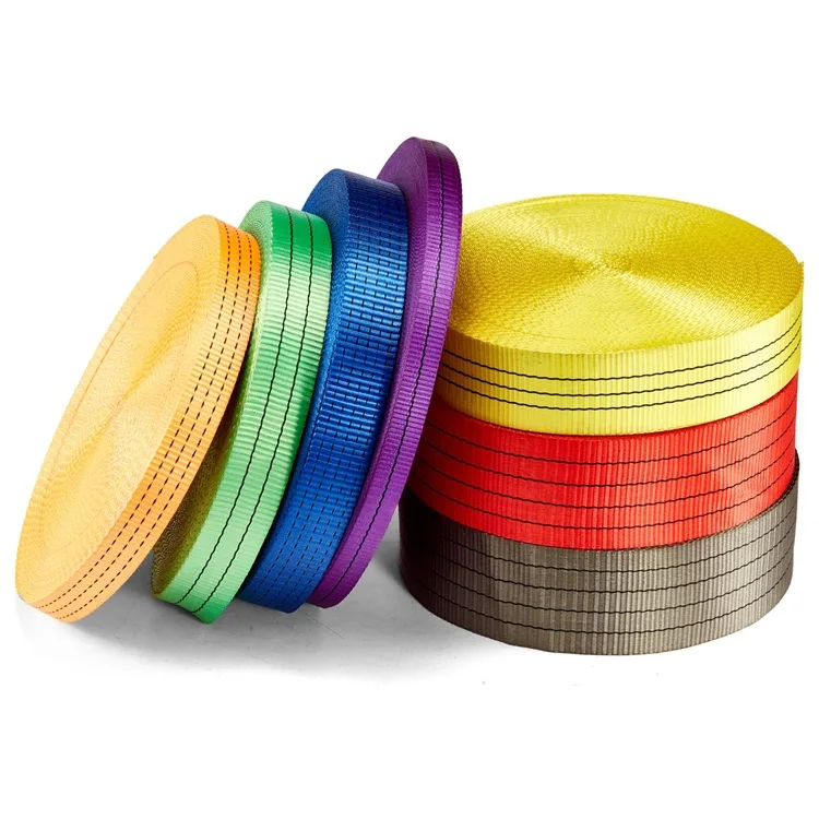 Manufacturers Wholesale 2. 5cm-24cm Wide Color Binding Belt of Tensioner Webbing 10 Tons Load-Bearing Intensive Polyester Webbin