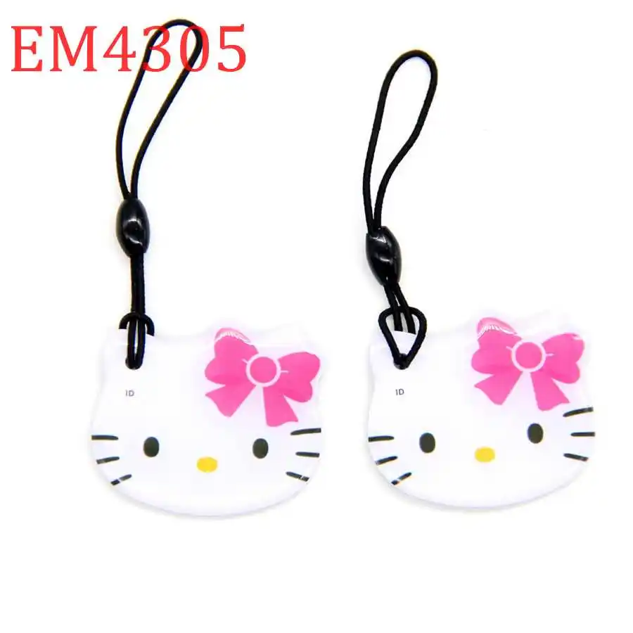 2pcs Random Color 125 кГц ID перезаписываемый Бланк ID карты RFID брелок маркер тег EM4305 EM4202 водонепроницаемый мультфильм брелок, цепочка для ключей для контроля доступа 1 - Цвет: 2pcs Random Color