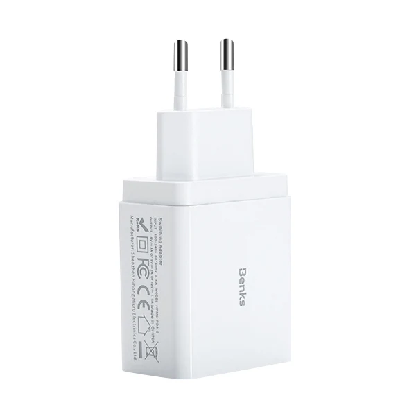 EU Benks PA31 PD USB C зарядное устройство адаптер для iPhone XS 11 Pro MAX X XR 8Plus Xiaomi 18 Вт EU type-C порт быстрая зарядка Быстрая зарядка 3,0 - Тип штекера: EU