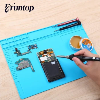 

1PCS S210 Soldering Mat Silicone Heat-resistant Heat Gun Station Insulation Pad Repair Tools Maintenance Platform Desk Mat
