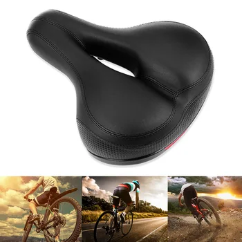 

PRO Bike Saddle Bicycle Seat Thicken Wide Soft Shockproof Cycling MTB Mountain Road Bike with Night Safety Reflective tape