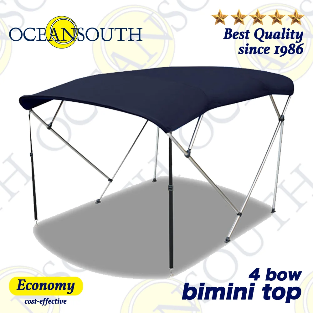 Economy 4 Bow Bimini 1.5m-1.9m 25mm Aluminum Tube Canopy Oceansouth Boat-Cover Poles StorageSock Marine Yacht Boat Accessories