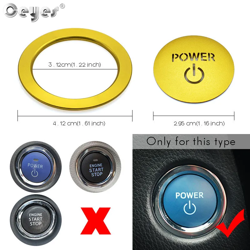 Start Engine Button Ring for TOYOTA (4)