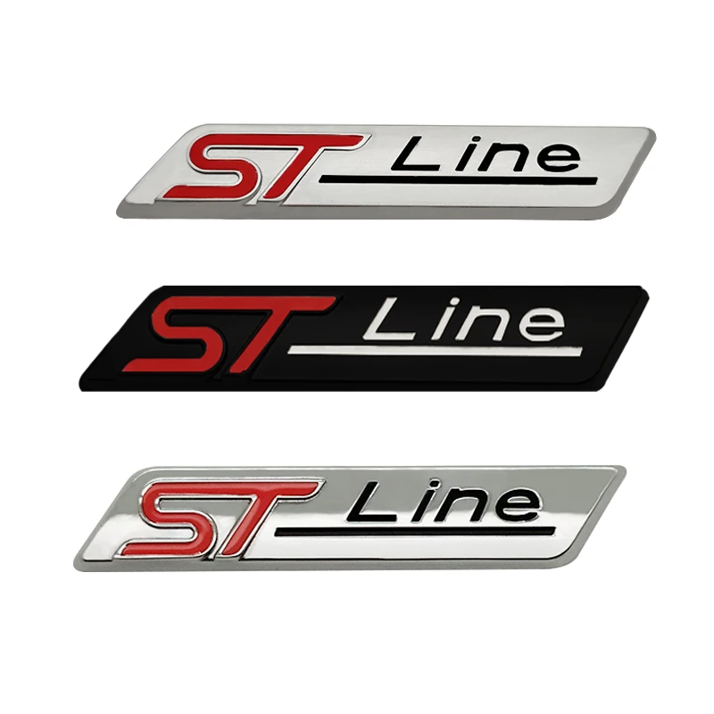 

Metal 3D Car Sticker ST Line Emblem Badge Decals for Ford FIESTA FOCUS MONDEO Focus X Vignale ST Line Escape EcoBoost Explorer