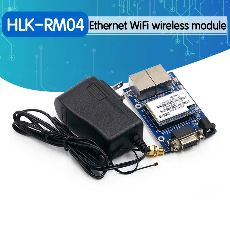 HLK-RM04 RM04 Uart Serial Port to Ethernet WiFi Wireless Module with Adapter Board Development Kit 