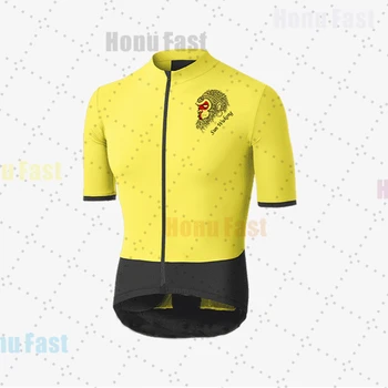 

Chinese style 2020 New yellow STRAVA professional bicycle team short sleeve Cycling Jersey men Jersey summer Cycling clothing