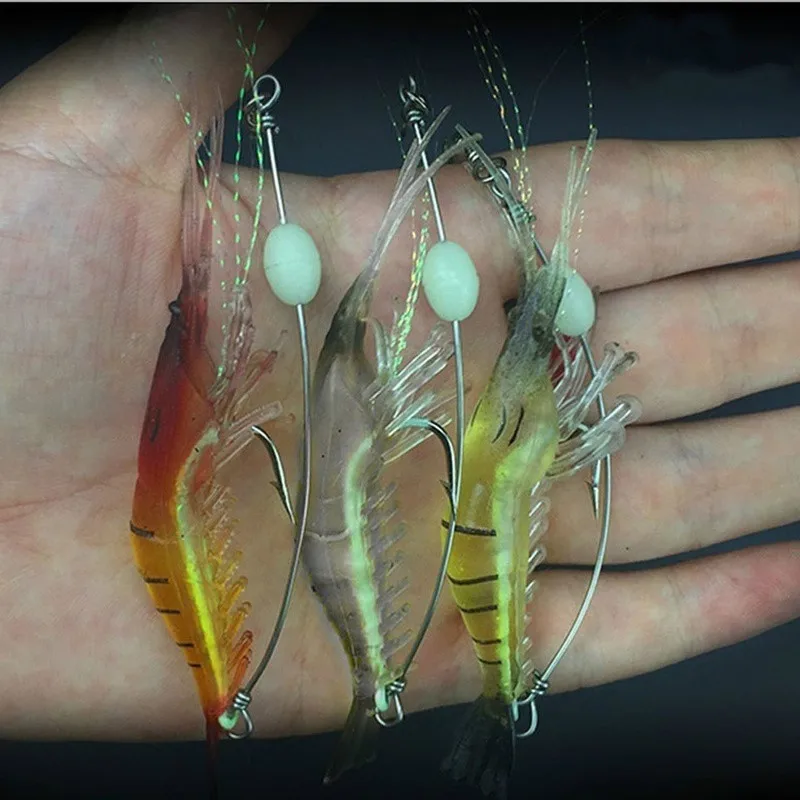 1 шт. Мягкая приманка для рыбалки имитация креветки крючки морской высокая