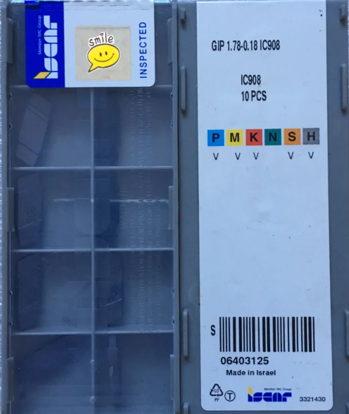 ISCAR 10 шт. Карбид GIP 1,78-0,18 IC908