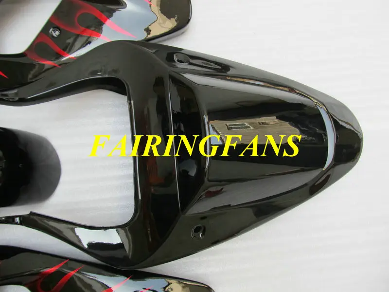 Набор обтекателей для GSXR600 750 K1 01 02 03 GSXR 600 GSXR750 2001 2002 2003 Красный Пламя Черный Обтекатели Кузов+ подарки SH34