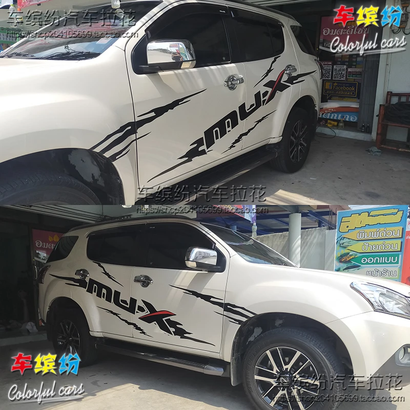 

Car stickers FOR Isuzu mu-X exterior decorative decals MUX body letters off-road car decorative stickers