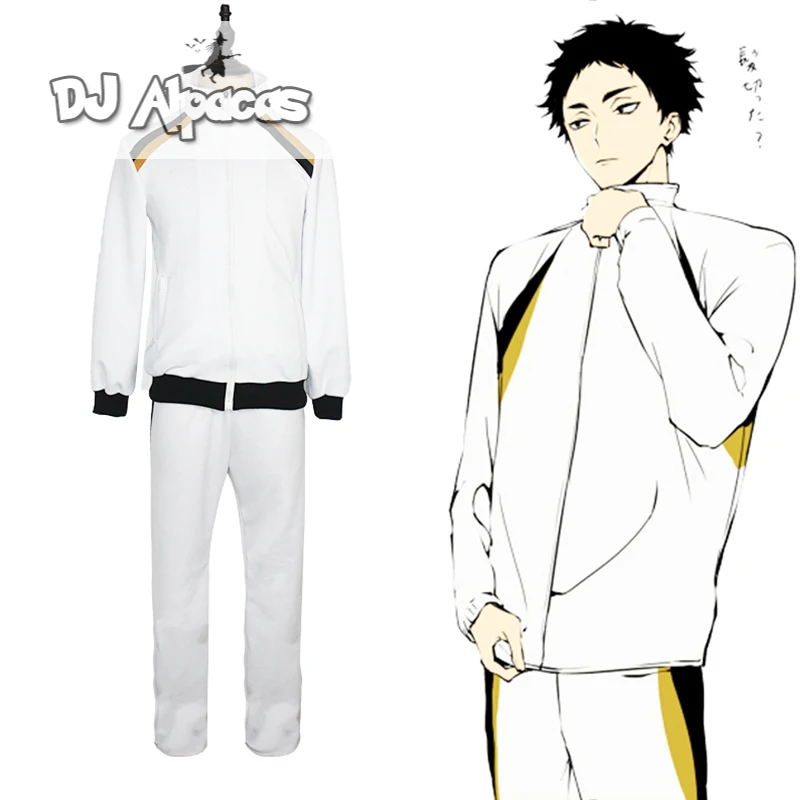 

Haikyuu Cosplay Fukurodani Academy Volleyball Team Uniform Costume Uniform Unisex Coat Jacket+Pant Sport Suit