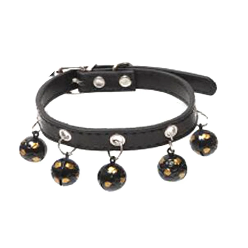 

HOT Small Dog and Cat Traction Rope Cat Collar Bell Set Cartoon Bell Simulation Leather Traction Rope