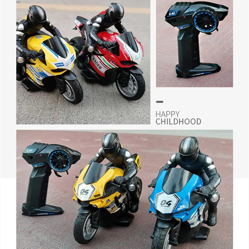 2.4GHz Remote Control stunt motorbike 25KM/H High Speed Drift Racing Motorcycle With High Power Motor Big Size Motorcar Gifts 6