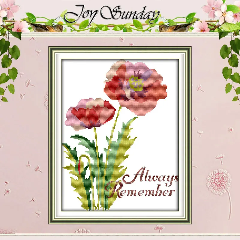 Poppy (9) Patterns Counted Cross Stitch 11CT 14CT Set Wholesale flower Cross-stitch Kit Embroidery Needlework | Дом и сад