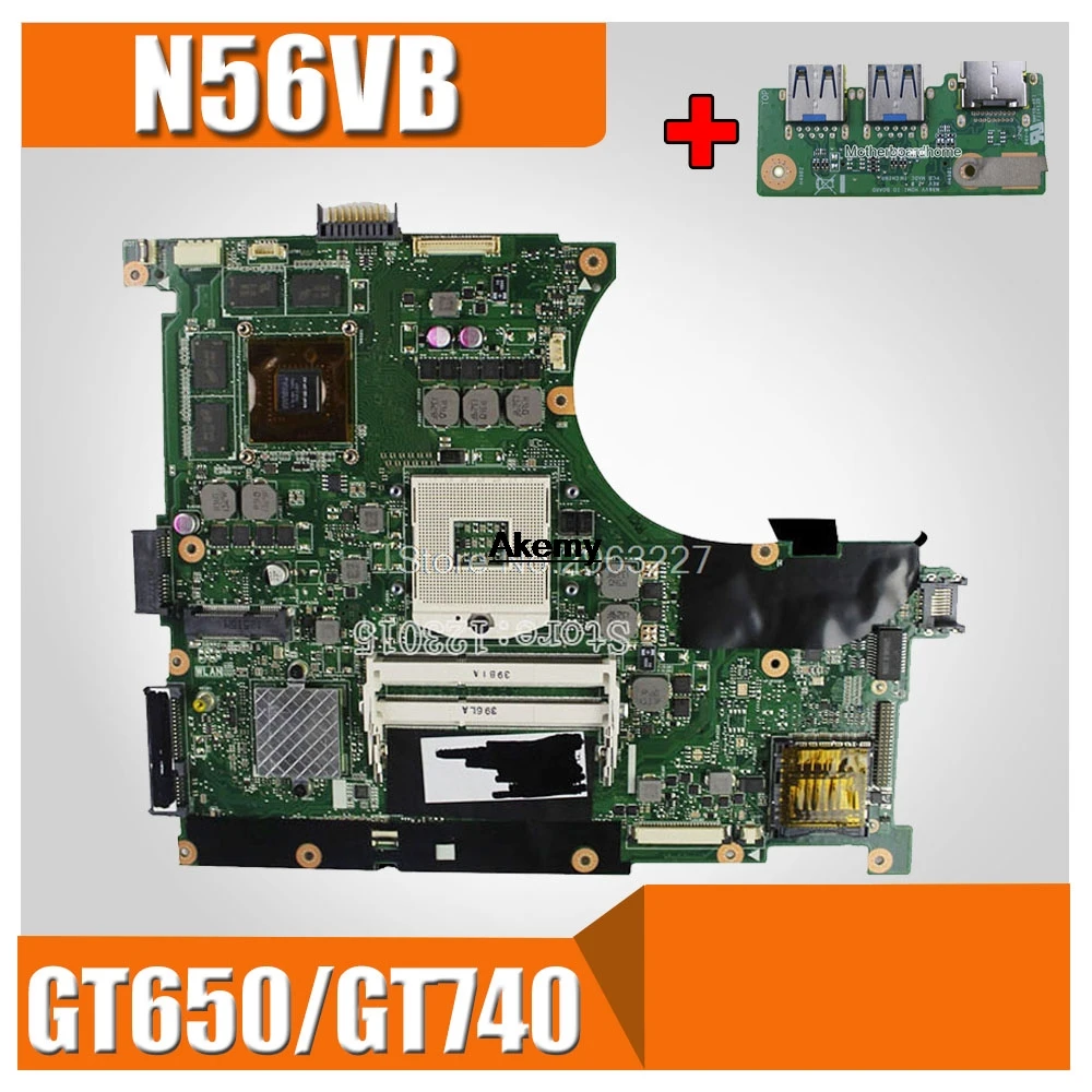 Отправка платы + N56VB материнская плата GT650/GT740 2G для For Asus N56VM N56VJ N56VZ N56V ноутбука