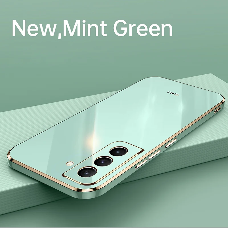 Чехол для Samsung Galaxy S21 FE Модный глянцевый мягкий силиконовый чехол с покрытием