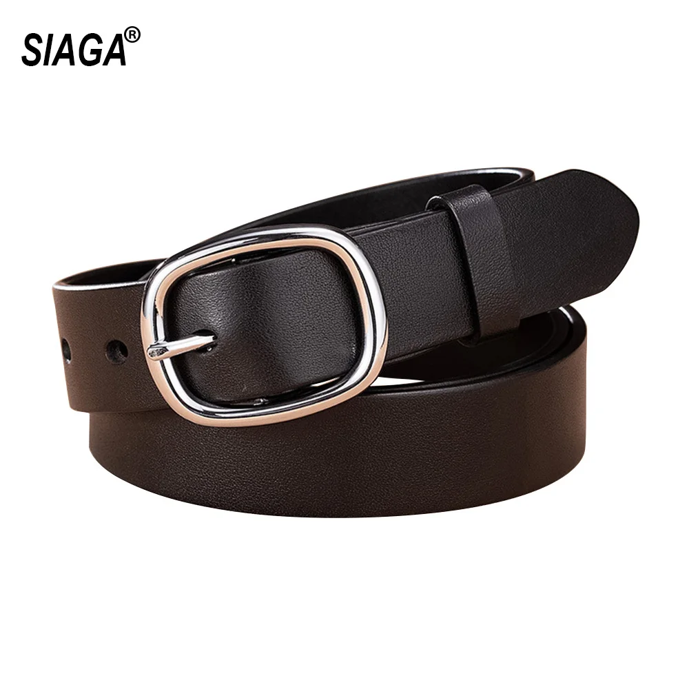 2022 Ladies Top Quality Stainless Steel Buckle Belt Female Accessories Solid Cowskin Leather Belts Clothing 2.8cm Width NSG983