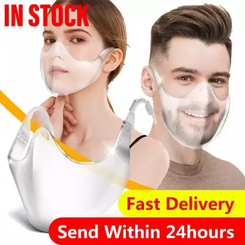

Transparent Face Shield Mask Windproof Face Shield Combine Plastic Reusable Dustproof Clear Face Mask For Adult Mascarillas