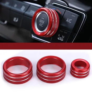 

3Pcs For BMW 1 2 3 4 Series F30 F34 F46 GT X1 F47 F48 13-17 Car Styling Air Conditioning Knobs Audio Circle Trim Alloy Accessory