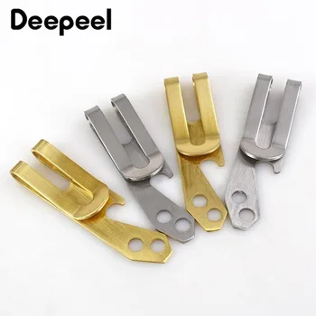 

2PCS Brass Waist Clip Buckle Money Clip Pure Copper Multi-function Bottle Opener Tool Crowbar Stainless Steel Waist Key Chain