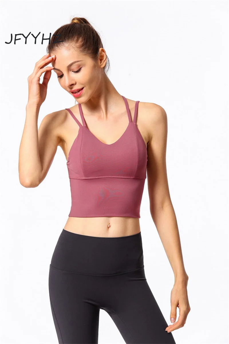 

JFYYHZ Women Sports Top Vest Beauty Back Sports Bra Top Shock-Proof Gathering High-Intensity Sport Yoga Underwear Fitness Bra