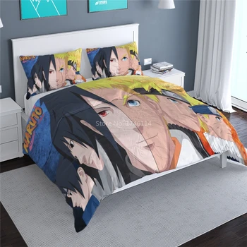 

Anime NARUTO 3D Printed Bedding Set Comforter Cover /Duvet Cover + Pillowcases Bedclothes Home Textile Twin Full Queen King Size