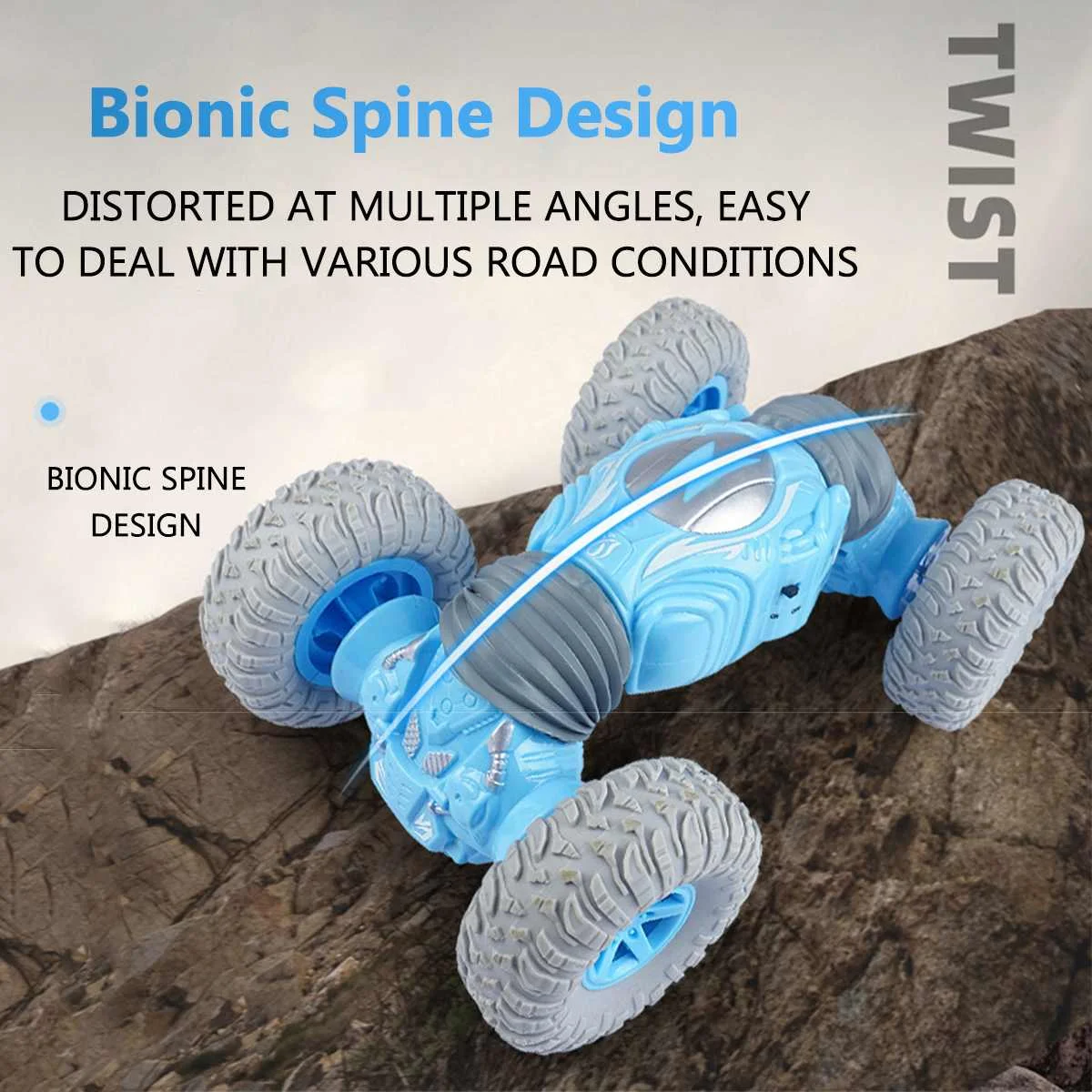 RC Car Radio Control 2.4GHz Wireless Control 4WD Twist-Desert Cars Off Road for Buggy Toy High Speed Climbing RC Car Kids Toys