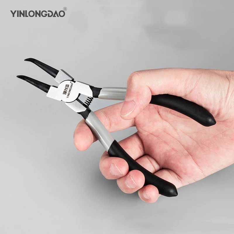 

6"Portable Multifunctional Snap Ring Pliers Internal External Ring Remover Retaining Circlip Pliers Multi Crimp Hand Tools DIY